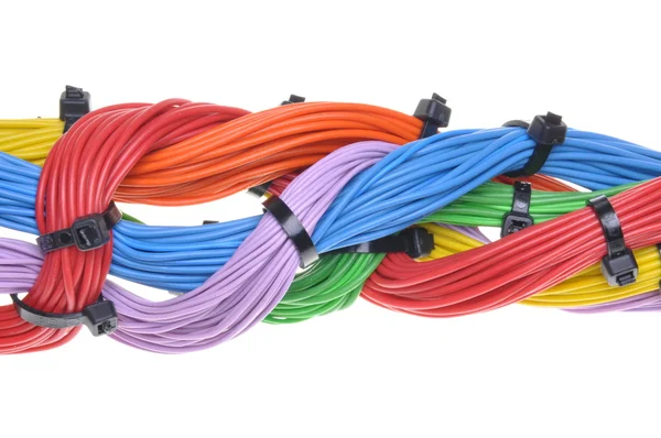 Cables eléctricos multicolores — Foto de Stock