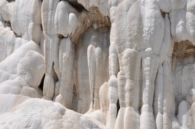 Rocks of Terme San Filippo, most spectacular thermal areas in Tuscany, in the province of Siena and inside the Orcia Valley Park clipart