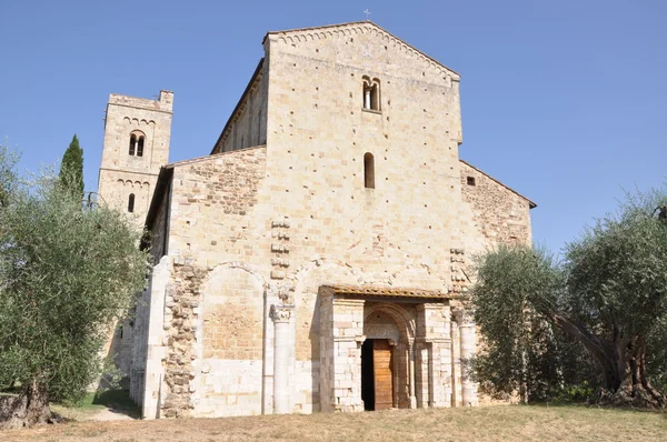 Abbazia di Sant Antimo, benediktinkloster Montalcino, Toscana — Stockfoto