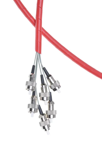 Telecommunication fiber optical patch cords fc — Stock Photo, Image