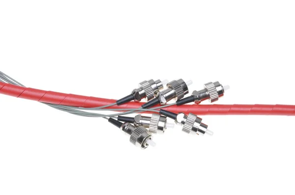 Telecommunication fiber optical patch cords fc — Stock Photo, Image