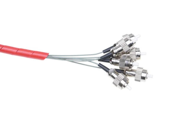 Telecommunication fiber optisk korskopplingskabel fc — Stockfoto