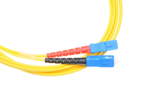 纤维光缆 sc 型 — 图库照片