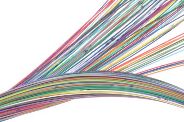 Çok renkli fiber kablolar