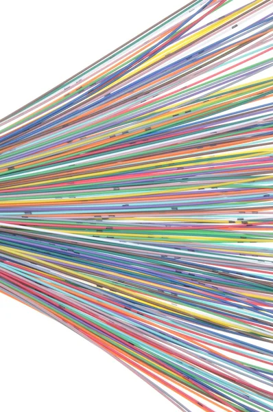 Vícebarevné optických kabelů — Stock fotografie