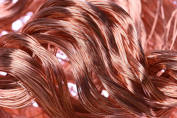 Copper wire, industrial raw materials — Stok fotoğraf