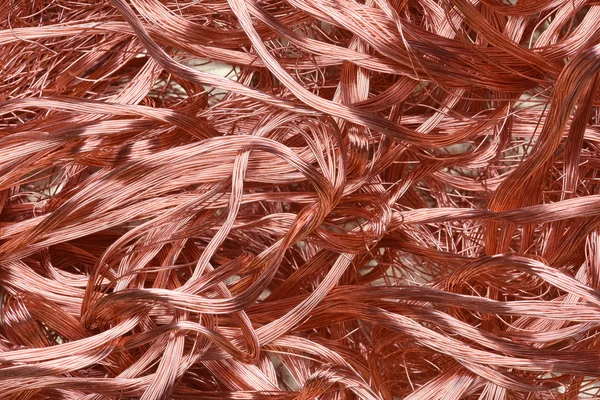 Fio de cobre, matérias-primas industriais — Fotografia de Stock