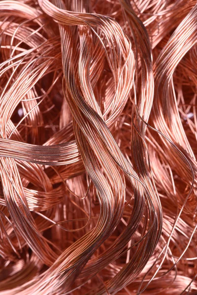 Copper wire, industrial raw materials — Stock Photo, Image