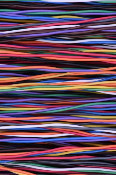 Цветной сетевой кабель и проволока — стоковое фото