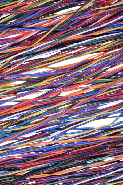 Цветной сетевой кабель и проволока — стоковое фото