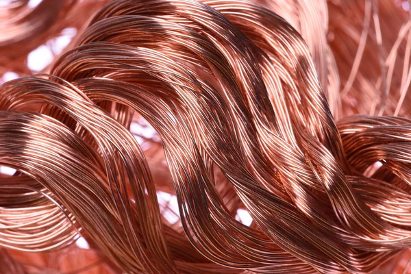Copper wire, industrial raw materials Royaltyfria Stockfoton