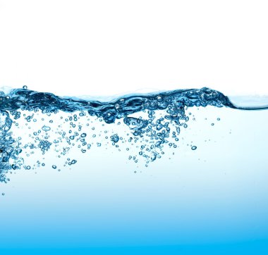 su dalgaları ile baloncuklar.