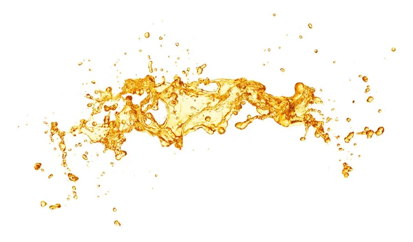 Beyaz Arkaplanda Izole Edilmiş Portakal Suyu Sıçraması — Stok fotoğraf