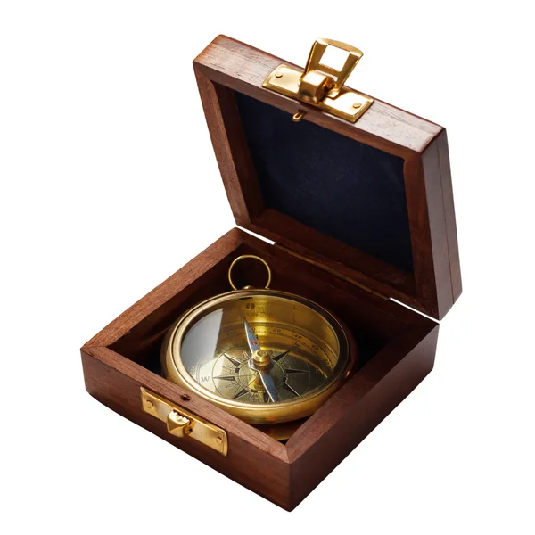 Analogue metal compass — Stock Photo, Image