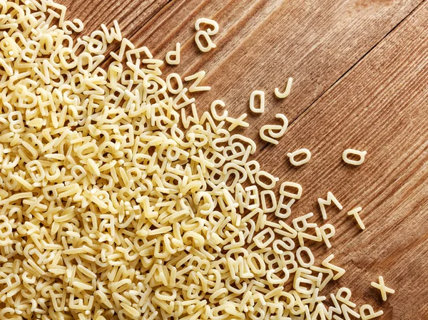 Raw  alphabet pasta — Stock Photo, Image