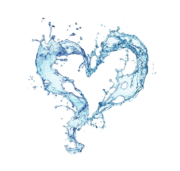 Cuore fatto di spruzzi d'acqua — Foto Stock