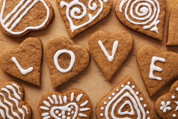 Biscuits en forme de coeur — Photo