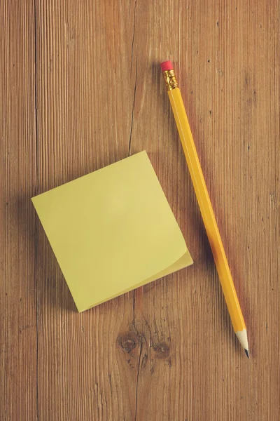 Sticky Paper and pencil — Stock Photo, Image