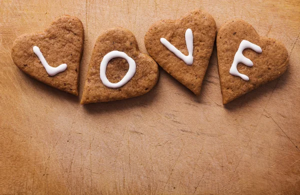 심장 모양의 쿠키 — 스톡 사진