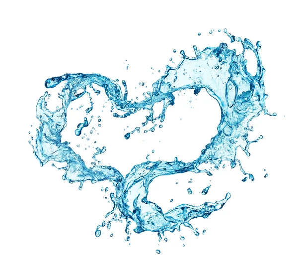 Heart made of water splash — Stock Photo, Image