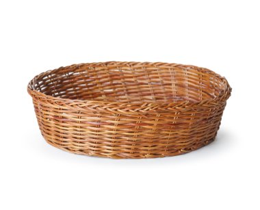 Empty  basket on white background