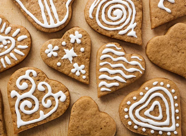 Corazones en forma de galletas — Foto de Stock
