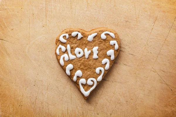 Cookie en forme de coeur — Photo