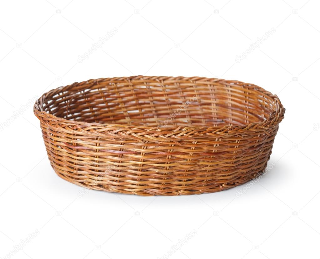 Empty  basket on white background