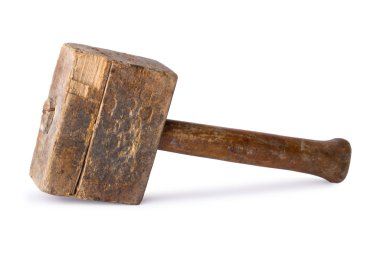 Çekiç ahşap izole