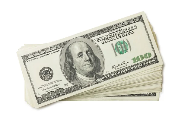 Heap van een dollar biljetten — Stockfoto