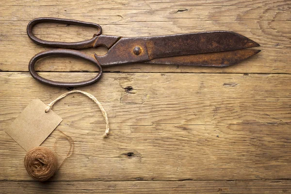 Old scissors on  background — Stock Photo, Image