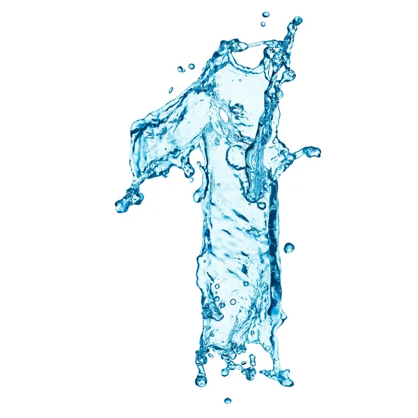 Vatten stänk nummer — Stockfoto