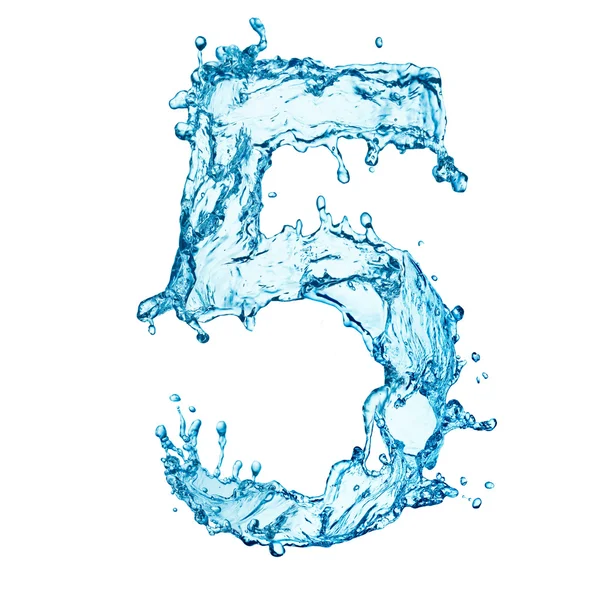 Water spatten nummer — Stockfoto