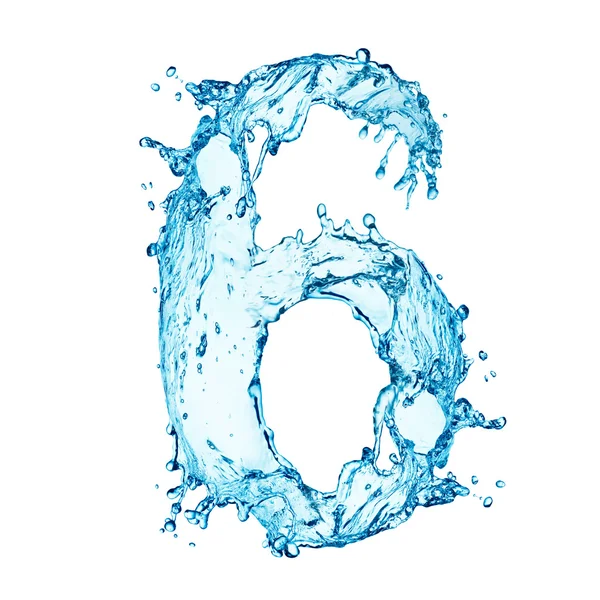 Numero di spruzzi d'acqua — Foto Stock