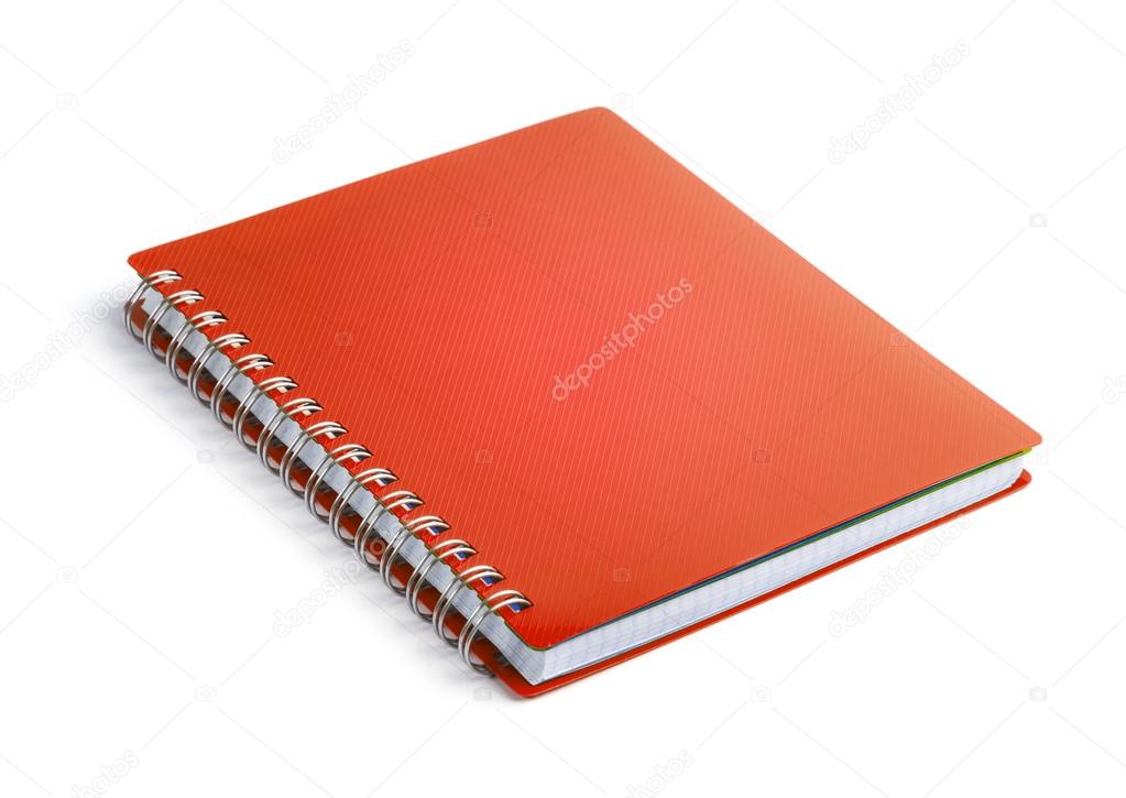 Red closed paper notepad i