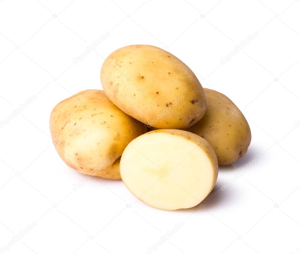 potatoes food on background
