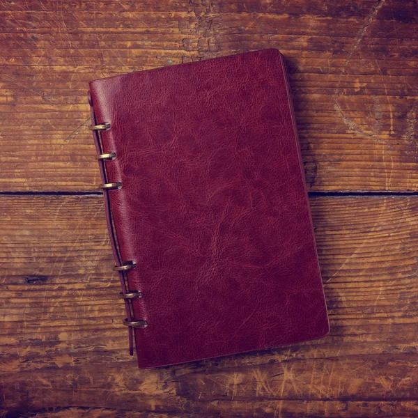 Old leather notebook — Stock Photo, Image
