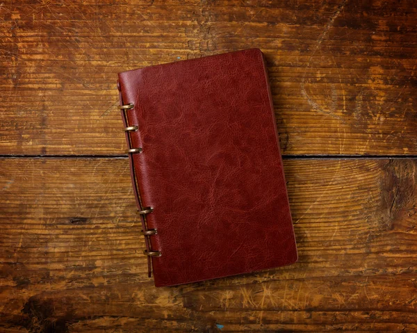 Starý kožený zápisník — Stock fotografie