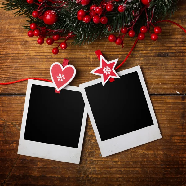 Blank Christmas photo frames — Stock Photo, Image