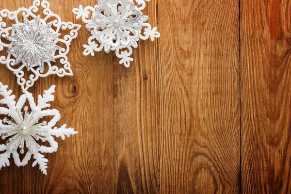 Decorações de flocos de neve de Natal — Fotografia de Stock