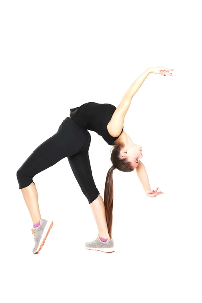 Esnek, beyaz tenli güzel bir kız.