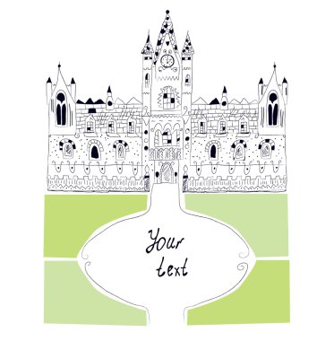 Kale arka planda yarım yamalak stili