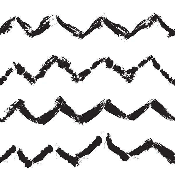 Zigzag handdrawn trendy seamless pattern — Stock vektor