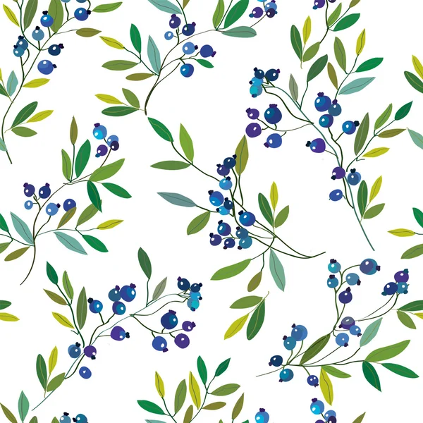 Blueberry motif graphique sans couture . — Image vectorielle