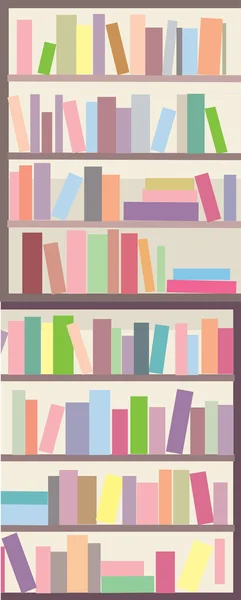 Book shelves seamless banner — Stock Vector