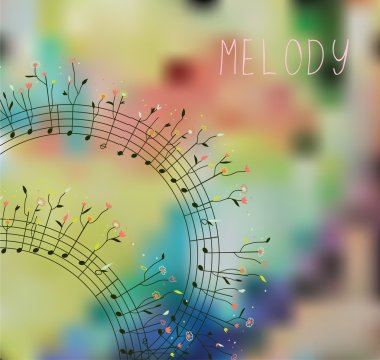 Dikkat, çiçekler ile müzikal arka plan