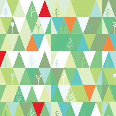 Kış ağaç arka planda geometrik basit