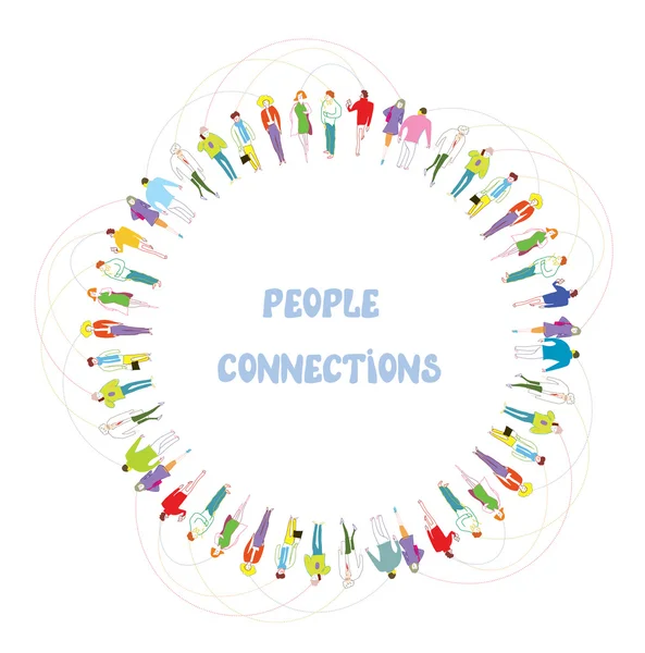 Contexte de la communication des personnes - cadre — Image vectorielle