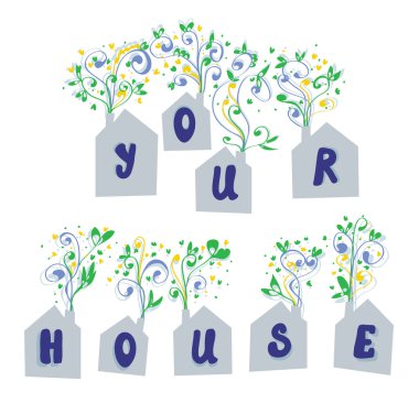 Ev konsept emlak şirketi için 