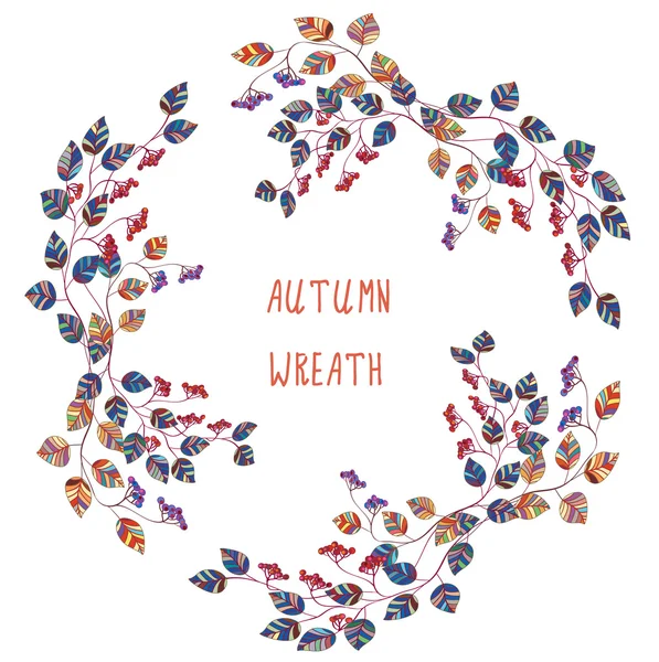Cadre d'automne pour la carte de vœux ou la bannière de vente — Image vectorielle